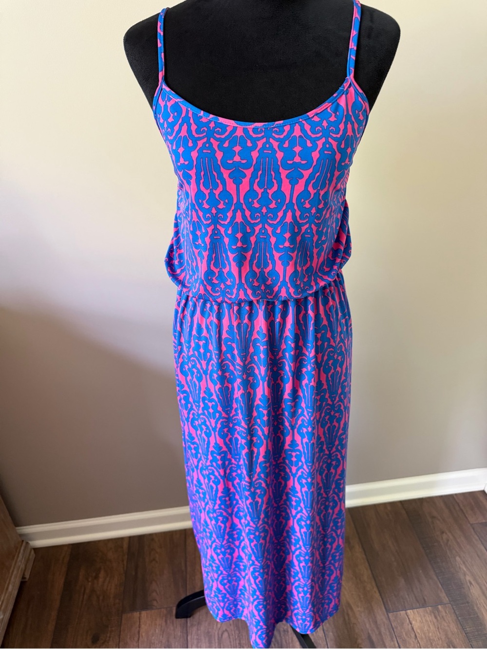 NWT JON & ANNA Spaghetti Strap Maxi Dress With Abstract Print